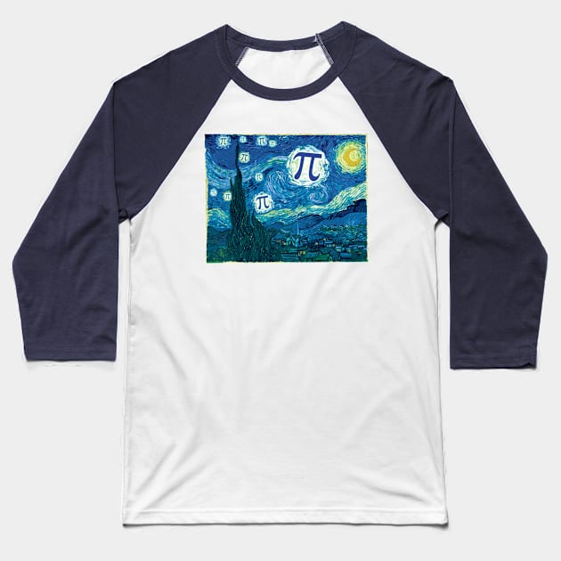 Pi in the Sky Redux Baseball T-Shirt by Mudge